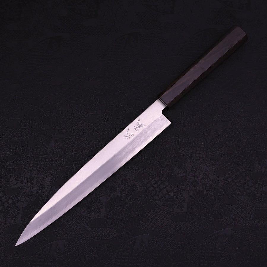 柳刃 片刃 左利き AUS-10 磨き 黒檀柄 240mm – MUSASHI