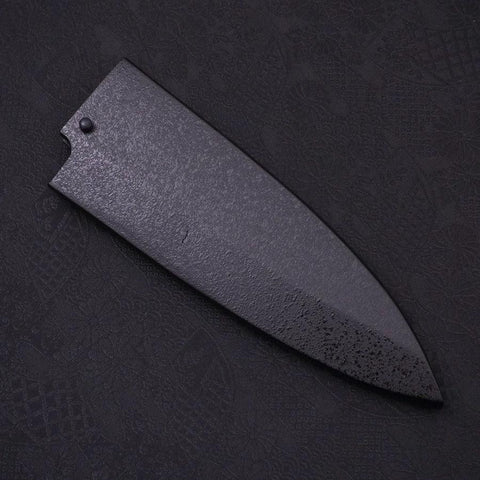 Black-Ishime Saya Sheath for Deba with Pin, 165mm-[Musashi]-[Japanese-Kitchen-Knives]