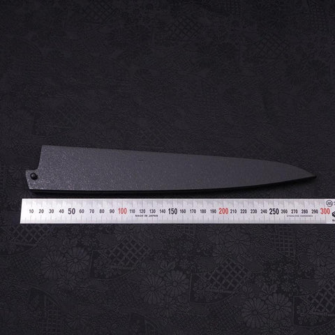 Black-Ishime Saya Sheath for Sujihiki with Pin, 240mm-[Musashi]-[Japanese-Kitchen-Knives]