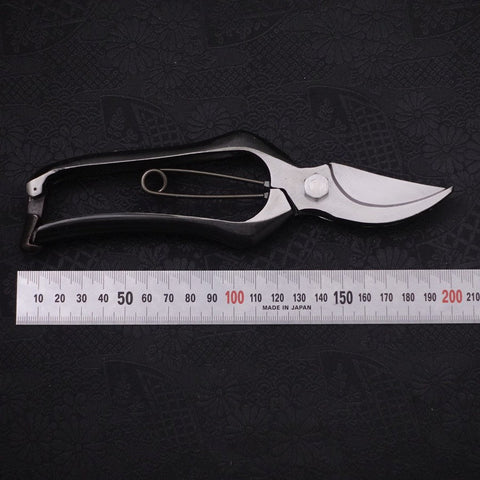 Black Musashi Pruning Shears / Garden Scissors Left-hand Forged Handmade 200mm-[Musashi]-[Japanese-Kitchen-Knives]