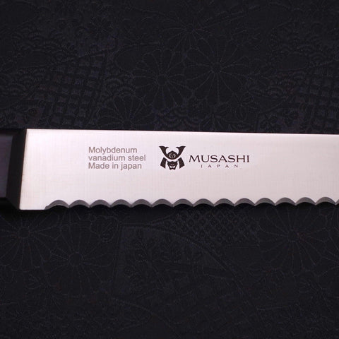 Bread knife Molybdenum Polished Western Handle 250mm-Molybdenum-Polished-Western Handle-[Musashi]-[Japanese-Kitchen-Knives]