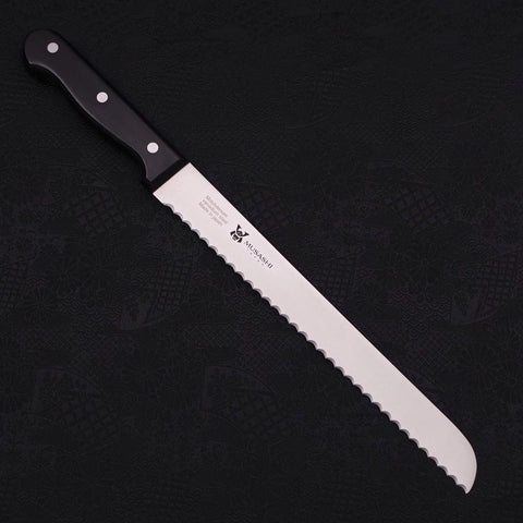 Bread knife Molybdenum Polished Western Handle 250mm-Molybdenum-Polished-Western Handle-[Musashi]-[Japanese-Kitchen-Knives]