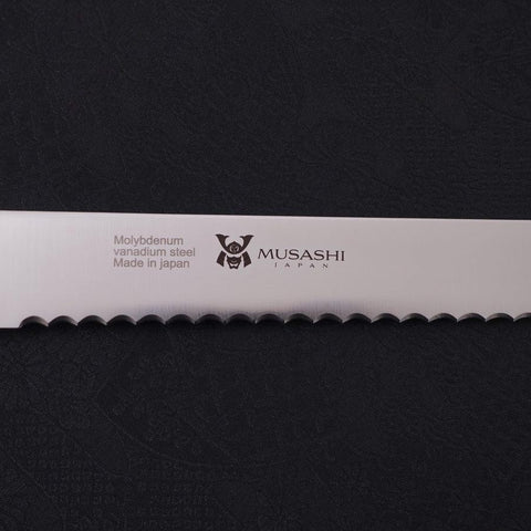 Bread knife Molybdenum Polished Western Handle 300mm-Molybdenum-Polished-Western Handle-[Musashi]-[Japanese-Kitchen-Knives]