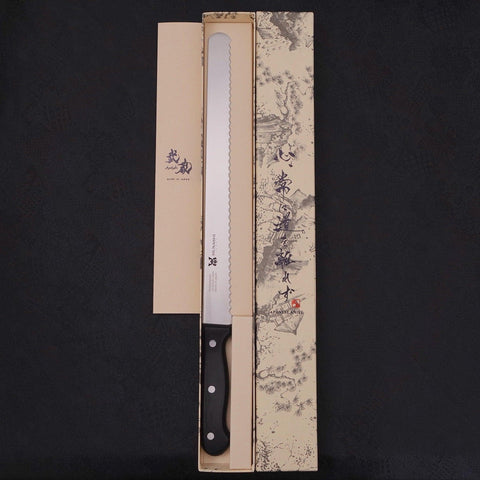 Bread knife Molybdenum Polished Western Handle 300mm-Molybdenum-Polished-Western Handle-[Musashi]-[Japanese-Kitchen-Knives]