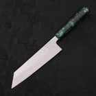 Bunka AUS-10 Nashiji Damascus Mirror Ocean Green Handle 170mm-AUS-10-Damascus-Ocean Handle-[Musashi]-[Japanese-Kitchen-Knives]