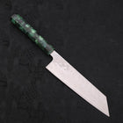 Bunka AUS-10 Nashiji Damascus Mirror Ocean Green Handle 170mm-AUS-10-Damascus-Ocean Handle-[Musashi]-[Japanese-Kitchen-Knives]