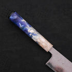 Bunka AUS-10 Nashiji Damascus Mirror Ocean White Blue Handle 170mm-AUS-10-Damascus-Ocean Handle-[Musashi]-[Japanese-Kitchen-Knives]