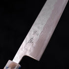 Bunka AUS-10 Nashiji Damascus Mirror White Mix Handle 170mm-AUS-10-Damascus-Ocean Handle-[Musashi]-[Japanese-Kitchen-Knives]