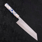 Bunka AUS-10 Nashiji Damascus Mirror White Mix Handle 170mm-AUS-10-Damascus-Ocean Handle-[Musashi]-[Japanese-Kitchen-Knives]