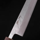 Bunka AUS-10 Nashiji Damascus Mirror White Urushi Handle 170mm-AUS-10-Damascus-Japanese Handle-[Musashi]-[Japanese-Kitchen-Knives]