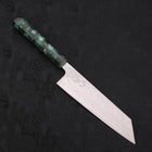 Bunka AUS-10 Nashiji Damascus Ocean Green Handle 170mm-AUS-10-Damascus-Ocean Handle-[Musashi]-[Japanese-Kitchen-Knives]