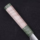 Bunka AUS-10 Polished Maple Green Handle 180mm-Silver steel #3-Polished-Japanese Handle-[Musashi]-[Japanese-Kitchen-Knives]