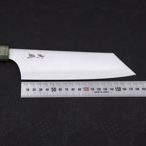 Bunka AUS-10 Polished Maple Green Handle 180mm-Silver steel #3-Polished-Japanese Handle-[Musashi]-[Japanese-Kitchen-Knives]