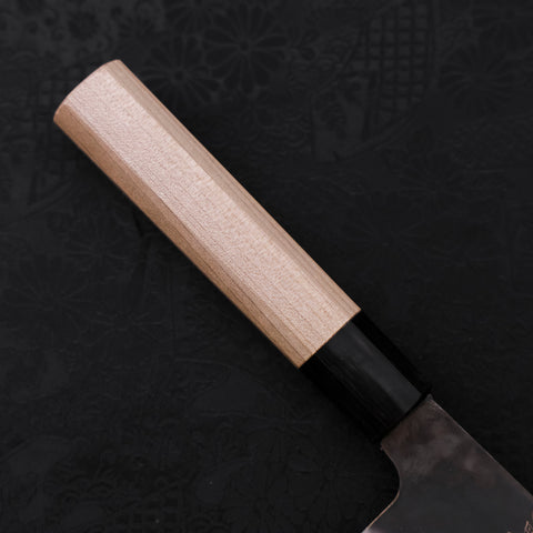 Bunka Blue steel #1 Kurouchi Buffalo Magnolia Handle 190mm-Blue steel #1-Kurouchi-Japanese Handle-[Musashi]-[Japanese-Kitchen-Knives]