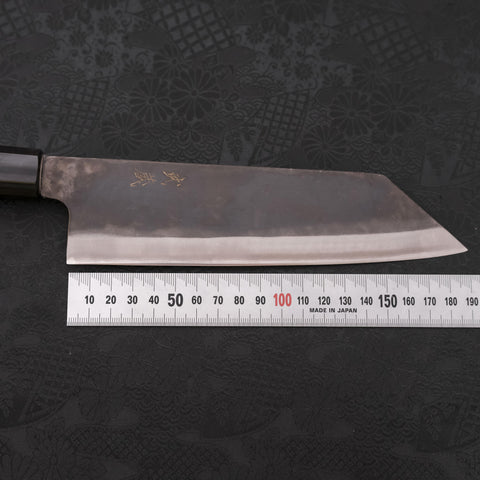 Bunka Blue steel #1 Kurouchi Buffalo Magnolia Handle 190mm-Blue steel #1-Kurouchi-Japanese Handle-[Musashi]-[Japanese-Kitchen-Knives]