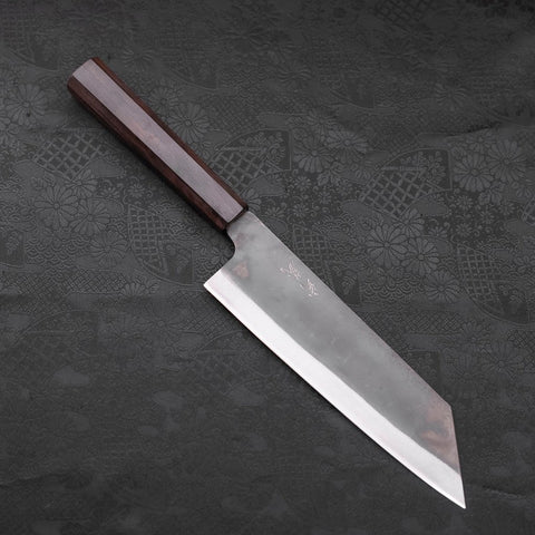 Bunka Blue steel #1 Kurouchi Stainless Clad Ebony Handle 190mm-[Musashi]-[Japanese-Kitchen-Knives]