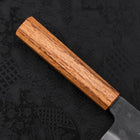 Bunka Blue steel #1 Kurouchi Stainless Clad Oak Handle 190mm-Blue steel #1-Kurouchi-Japanese Handle-[Musashi]-[Japanese-Kitchen-Knives]