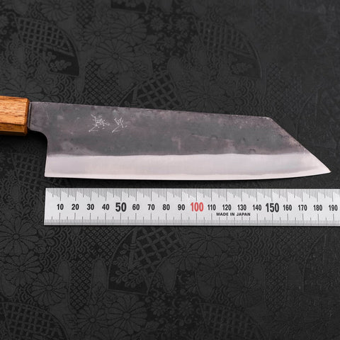 Bunka Blue steel #1 Kurouchi Stainless Clad Oak Handle 190mm-Blue steel #1-Kurouchi-Japanese Handle-[Musashi]-[Japanese-Kitchen-Knives]