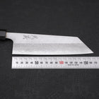 Bunka Blue steel #2 Damascus Buffalo Ebony Handle 165mm-Blue steel #2-Damascus-Japanese Handle-[Musashi]-[Japanese-Kitchen-Knives]