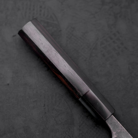 Bunka Blue steel #2 Kurouchi Damascus Buffalo Ebony Handle 165mm-Blue steel #2-Damascus-Japanese Handle-[Musashi]-[Japanese-Kitchen-Knives]