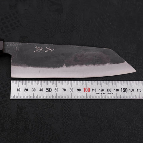 Bunka Blue steel #2 Kurouchi Ebony Handle 165mm-Blue steel #2-Kurouchi-Japanese Handle-[Musashi]-[Japanese-Kitchen-Knives]