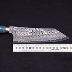 Bunka SG-2 Damascus Turquoise Green Handle 170mm-SG-2-Damascus-Western Handle-[Musashi]-[Japanese-Kitchen-Knives]