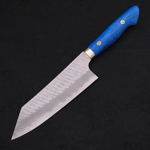 Bunka SG-2 Tsuchime Turquoise Blue Handle 170mm-SG-2-Tsuchime-Western Handle-[Musashi]-[Japanese-Kitchen-Knives]