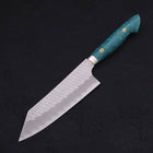 Bunka SG-2 Tsuchime Turquoise Green Handle 170mm-SG-2-Tsuchime-Western Handle-[Musashi]-[Japanese-Kitchen-Knives]