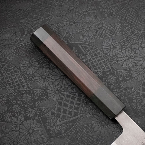 Bunka SKD11 Nashiji Buffalo Ebony Handle 165mm-SKD11-Nashiji-Japanese Handle-[Musashi]-[Japanese-Kitchen-Knives]