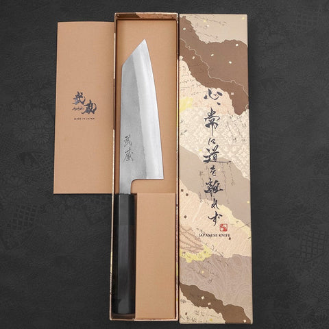 Bunka SKD11 Nashiji Buffalo Ebony Handle 165mm-SKD11-Nashiji-Japanese Handle-[Musashi]-[Japanese-Kitchen-Knives]