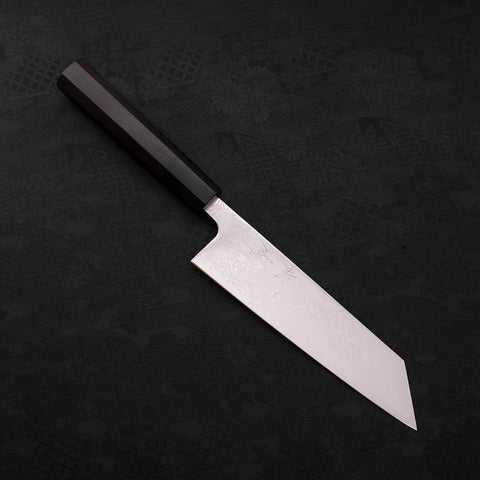 Bunka SLD Wave Nickel Damascus Buffalo Ebony Handle 170mm-[Musashi]-[Japanese-Kitchen-Knives]