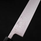 Bunka SLD Wave Nickel Damascus Buffalo Ebony Handle 170mm-SLD-Damascus-Japanese Handle-[Musashi]-[Japanese-Kitchen-Knives]