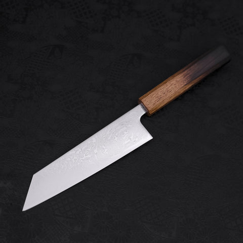 Bunka SLD Wave Nickel Damascus Yaki Urushi Handle 170mm-SLD-Damascus-Japanese Handle-[Musashi]-[Japanese-Kitchen-Knives]