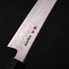 Bunka Silver Steel #3 Damascus Buffalo Teak Handle 180mm-Silver steel #3-Damascus-Japanese Handle-[Musashi]-[Japanese-Kitchen-Knives]