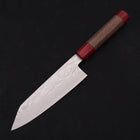 Bunka Silver Steel #3 Nickel Damascus Walnut Red Handle 170mm-Silver steel #3-Damascus-Japanese Handle-[Musashi]-[Japanese-Kitchen-Knives]