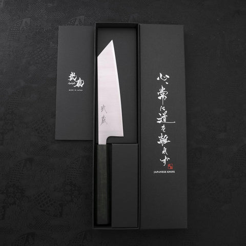 Bunka Silver Steel #3 Polished Green Urushi Handle 170mm-Silver steel #3-Polished-Japanese Handle-[Musashi]-[Japanese-Kitchen-Knives]