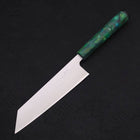 Bunka Silver Steel #3 Polished Ocean Green Handle 170mm-Silver steel #3-Polished-Ocean Handle-[Musashi]-[Japanese-Kitchen-Knives]