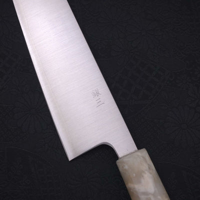 Bunka Silver Steel #3 Polished Ocean White Handle 170mm-Silver Steel #3-Polished-Japanese Handle-[Musashi]-[Japanese-Kitchen-Knives]