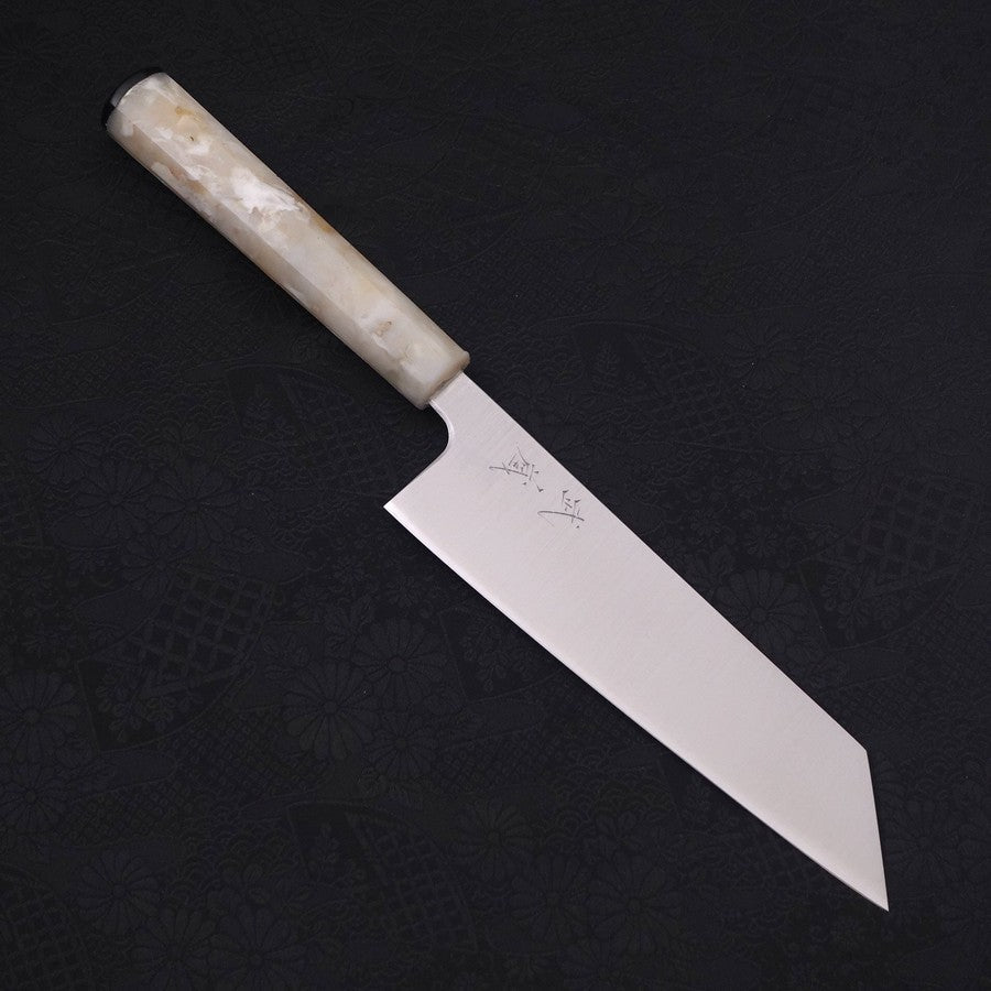 Bunka Silver Steel #3 Polished Ocean White Handle 170mm-Silver Steel #3-Polished-Japanese Handle-[Musashi]-[Japanese-Kitchen-Knives]