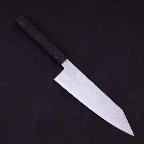 Bunka VG-10 Damascus Black Ishime Handle 180mm-VG-10-Damascus-Japanese Handle-[Musashi]-[Japanese-Kitchen-Knives]