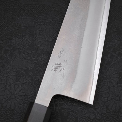 Bunka White Steel #2 Nashiji Ebony Handle 165mm-White steel #2-Nashiji-Japanese Handle-[Musashi]-[Japanese-Kitchen-Knives]