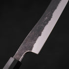 Bunka White Steel #2 Stainless Clad Kurouchi Buffalo Teak Handle 180mm-White steel #2-Kurouchi-Japanese Handle-[Musashi]-[Japanese-Kitchen-Knives]