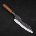 Bunka White Steel #2 Stainless Clad Kurouchi Buffalo Teak Handle 180mm-White steel #2-Kurouchi-Japanese Handle-[Musashi]-[Japanese-Kitchen-Knives]