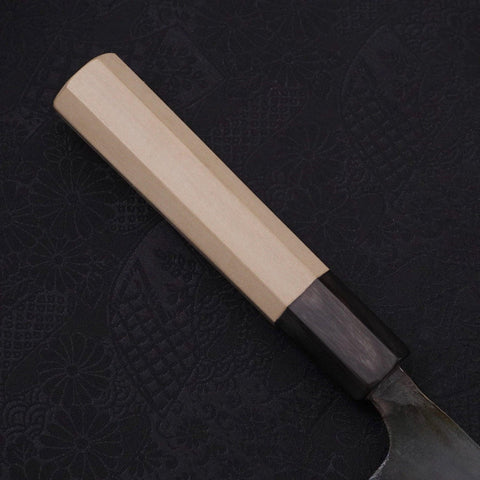 Bunka White steel #2 Kurouchi Buffalo Magnolia Handle 170mm-White steel #2-Kurouchi-Japanese Handle-[Musashi]-[Japanese-Kitchen-Knives]