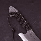 Butcher Blue steel #2 Black String Handle with Sheath 180mm-Blue steel #2-Japanese Handle-[Musashi]-[Japanese-Kitchen-Knives]