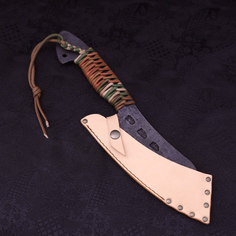 Butcher Blue steel #2 String Handle with Sheath 180mm-Blue steel #2-Japanese Handle-[Musashi]-[Japanese-Kitchen-Knives]