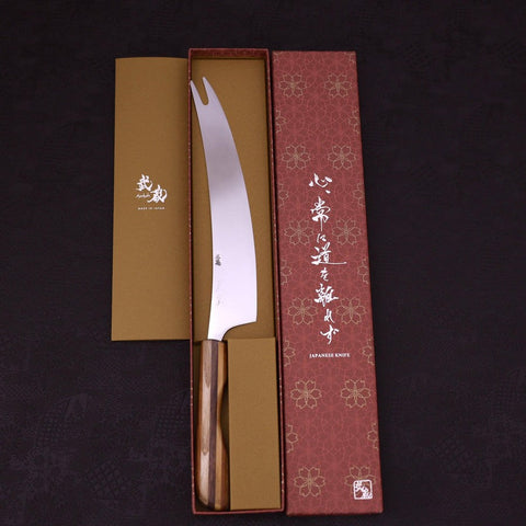 Cheese Silver Steel #3 Walnut Handle 240mm-Silver Steel #3-Japanese Handle-[Musashi]-[Japanese-Kitchen-Knives]