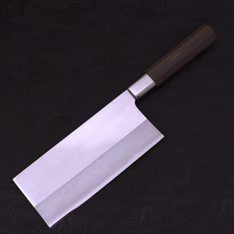 Chinese Cleaver Silver Steel #3 Walnut Handle 180mm-Silver Steel #3-Japanese Handle-[Musashi]-[Japanese-Kitchen-Knives]