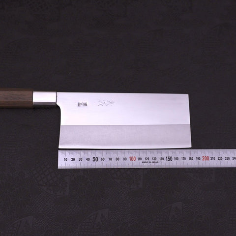 Chinese Cleaver Silver Steel #3 Walnut Handle 180mm-Silver Steel #3-Japanese Handle-[Musashi]-[Japanese-Kitchen-Knives]