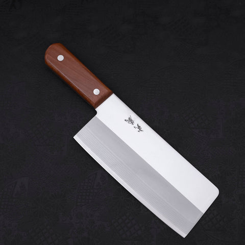 Chinese Cleaver VG-10 Damascus Cherry Handle 180mm-VG-10-Japanese Handle-Damascus-[Musashi]-[Japanese-Kitchen-Knives]